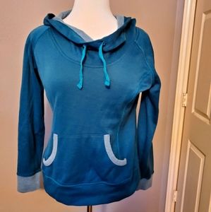 Cotton Teal Blue Columbia Hoodie